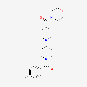 molecular formula C23H33N3O3 B4057412 1'-(4-methylbenzoyl)-4-(4-morpholinylcarbonyl)-1,4'-bipiperidine 