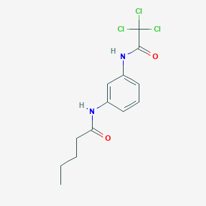 molecular formula C13H15Cl3N2O2 B4057427 N-{3-[(2,2,2-三氯乙酰)氨基]苯基}戊酰胺 