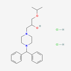 molecular formula C23H34Cl2N2O2 B4057456 1-[4-(diphenylmethyl)-1-piperazinyl]-3-isopropoxy-2-propanol dihydrochloride 