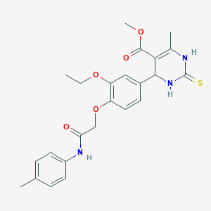 molecular formula C24H27N3O5S B4057459 methyl 4-(3-ethoxy-4-{2-[(4-methylphenyl)amino]-2-oxoethoxy}phenyl)-6-methyl-2-thioxo-1,2,3,4-tetrahydro-5-pyrimidinecarboxylate 