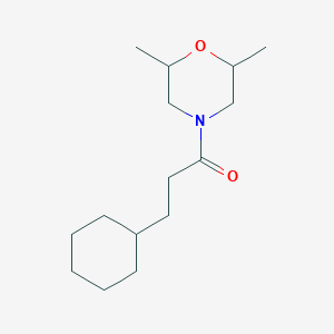4-(3-cyclohexylpropanoyl)-2,6-dimethylmorpholine