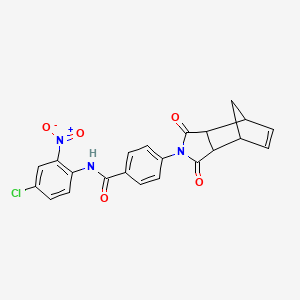 N-(4-chloro-2-nitrophenyl)-4-(3,5-dioxo-4-azatricyclo[5.2.1.0~2,6~]dec-8-en-4-yl)benzamide