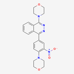 molecular formula C22H23N5O4 B4057477 1-(4-morpholinyl)-4-[4-(4-morpholinyl)-3-nitrophenyl]phthalazine 