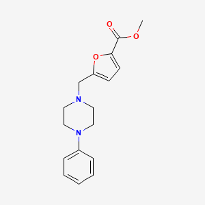 molecular formula C17H20N2O3 B4057507 5-[(4-苯基-1-哌嗪基)甲基]-2-呋喃甲酸甲酯 