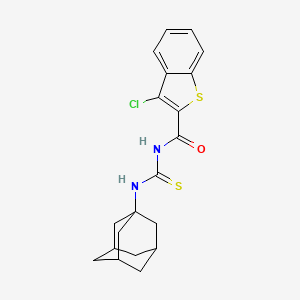 molecular formula C20H21ClN2OS2 B4057509 N-[(1-金刚烷基氨基)碳硫酰基]-3-氯-1-苯并噻吩-2-甲酰胺 
