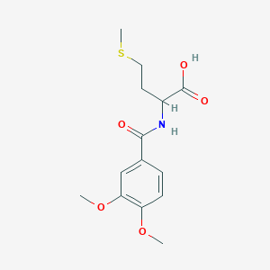 molecular formula C14H19NO5S B4057513 N-(3,4-dimethoxybenzoyl)methionine 