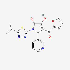 molecular formula C19H16N4O4S B4057516 4-(2-furoyl)-3-hydroxy-1-(5-isopropyl-1,3,4-thiadiazol-2-yl)-5-(3-pyridinyl)-1,5-dihydro-2H-pyrrol-2-one 