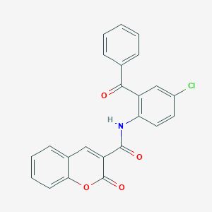 molecular formula C23H14ClNO4 B405752 N-(2-benzoyl-4-chlorophenyl)-2-oxo-2H-chromene-3-carboxamide CAS No. 304887-38-5