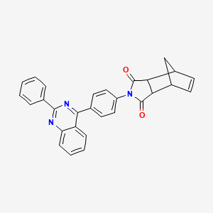 molecular formula C29H21N3O2 B4057547 4-[4-(2-phenyl-4-quinazolinyl)phenyl]-4-azatricyclo[5.2.1.0~2,6~]dec-8-ene-3,5-dione 