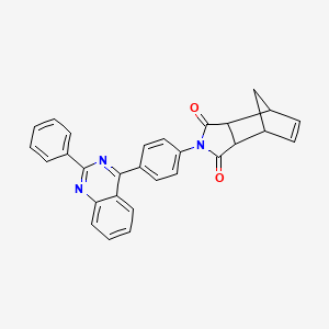 molecular formula C29H21N3O2 B4057547 4-[4-(2-苯基-4-喹唑啉基)苯基]-4-氮杂三环[5.2.1.0~2,6~]癸-8-烯-3,5-二酮 