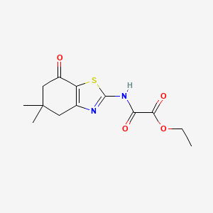 ethyl [(5,5-dimethyl-7-oxo-4,5,6,7-tetrahydro-1,3-benzothiazol-2-yl)amino](oxo)acetate