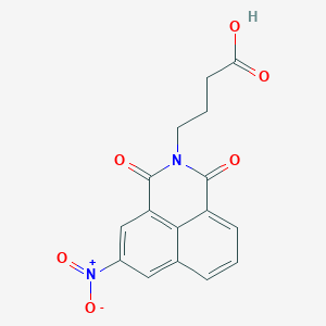 molecular formula C16H12N2O6 B4057565 4-(5-nitro-1,3-dioxo-1H-benzo[de]isoquinolin-2(3H)-yl)butanoic acid 