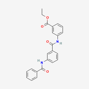 molecular formula C23H20N2O4 B4057579 ethyl 3-{[3-(benzoylamino)benzoyl]amino}benzoate 