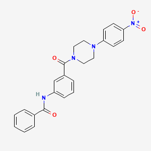 molecular formula C24H22N4O4 B4057587 N-(3-{[4-(4-硝基苯基)-1-哌嗪基]羰基}苯基)苯甲酰胺 