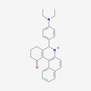 molecular formula C27H28N2O B405759 5-[4-(diethylamino)phenyl]-3,4,5,6-tetrahydrobenzo[a]phenanthridin-1(2H)-one CAS No. 300839-30-9