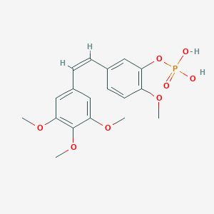 molecular formula C18H21O8P B040576 Fosbretabulin CAS No. 222030-63-9