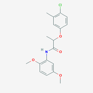 molecular formula C18H20ClNO4 B4057608 2-(4-氯-3-甲基苯氧基)-N-(2,5-二甲氧基苯基)丙酰胺 