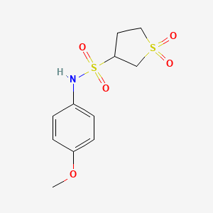 molecular formula C11H15NO5S2 B4057638 N-(4-methoxyphenyl)tetrahydro-3-thiophenesulfonamide 1,1-dioxide 