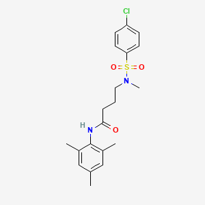 molecular formula C20H25ClN2O3S B4057666 4-[[(4-chlorophenyl)sulfonyl](methyl)amino]-N-mesitylbutanamide 