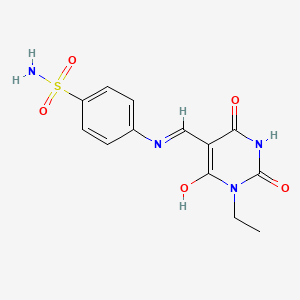 4-{[(1-ethyl-2,4,6-trioxotetrahydro-5(2H)-pyrimidinylidene)methyl]amino}benzenesulfonamide