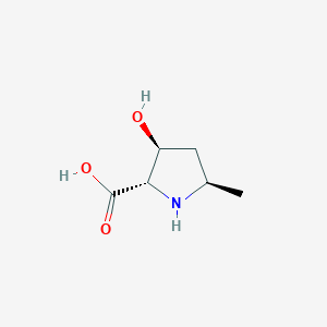 molecular formula C6H11NO3 B040577 (2S,3S,5R)-3-hydroxy-5-methylpyrrolidine-2-carboxylic acid CAS No. 114717-04-3