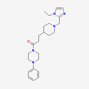 1-(3-{1-[(1-ethyl-1H-imidazol-2-yl)methyl]-4-piperidinyl}propanoyl)-4-phenylpiperazine