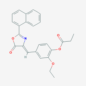 2-ethoxy-4-[(2-(1-naphthyl)-5-oxo-1,3-oxazol-4(5H)-ylidene)methyl]phenyl propionate