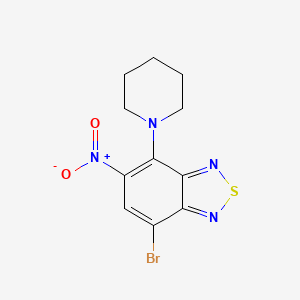 molecular formula C11H11BrN4O2S B4057713 7-bromo-5-nitro-4-(1-piperidinyl)-2,1,3-benzothiadiazole 