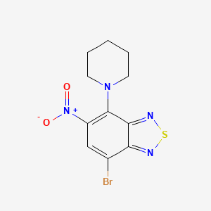 molecular formula C11H11BrN4O2S B4057713 7-溴-5-硝基-4-(1-哌啶基)-2,1,3-苯并噻二唑 