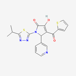 molecular formula C19H16N4O3S2 B4057715 3-hydroxy-1-(5-isopropyl-1,3,4-thiadiazol-2-yl)-5-(3-pyridinyl)-4-(2-thienylcarbonyl)-1,5-dihydro-2H-pyrrol-2-one 
