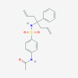 molecular formula C21H24N2O3S B405772 N-{4-[(4-phenylhepta-1,6-dien-4-yl)sulfamoyl]phenyl}acetamide 