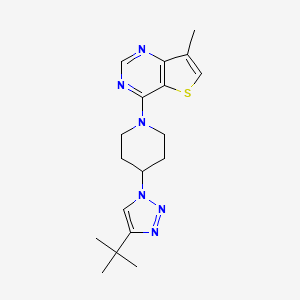 molecular formula C18H24N6S B4057727 4-[4-(4-叔丁基-1H-1,2,3-三唑-1-基)哌啶-1-基]-7-甲基噻吩并[3,2-d]嘧啶 