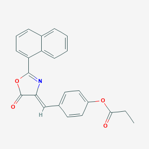 4-[(2-(1-naphthyl)-5-oxo-1,3-oxazol-4(5H)-ylidene)methyl]phenyl propionate