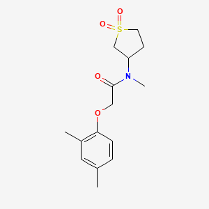 molecular formula C15H21NO4S B4057730 2-(2,4-二甲基苯氧基)-N-(1,1-二氧化四氢-3-噻吩基)-N-甲基乙酰胺 