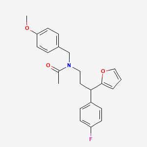molecular formula C23H24FNO3 B4057736 N-[3-(4-fluorophenyl)-3-(2-furyl)propyl]-N-(4-methoxybenzyl)acetamide 