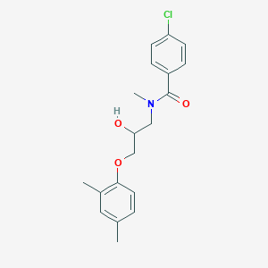 molecular formula C19H22ClNO3 B4057747 4-chloro-N-[3-(2,4-dimethylphenoxy)-2-hydroxypropyl]-N-methylbenzamide 