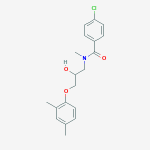 molecular formula C19H22ClNO3 B4057747 4-氯-N-[3-(2,4-二甲基苯氧基)-2-羟基丙基]-N-甲基苯甲酰胺 