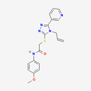 molecular formula C19H19N5O2S B4057755 2-{[4-allyl-5-(3-pyridinyl)-4H-1,2,4-triazol-3-yl]thio}-N-(4-methoxyphenyl)acetamide CAS No. 142529-77-9