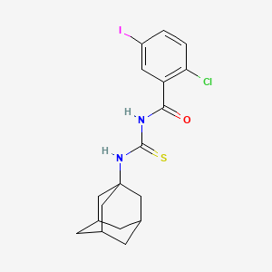 molecular formula C18H20ClIN2OS B4057763 N-[(1-adamantylamino)carbonothioyl]-2-chloro-5-iodobenzamide 