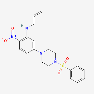 N-allyl-2-nitro-5-[4-(phenylsulfonyl)-1-piperazinyl]aniline
