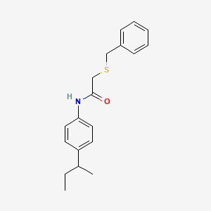 molecular formula C19H23NOS B4057779 2-(benzylthio)-N-(4-sec-butylphenyl)acetamide 