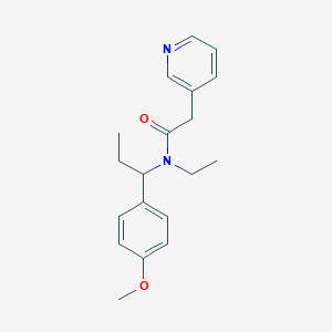 molecular formula C19H24N2O2 B4057783 N-ethyl-N-[1-(4-methoxyphenyl)propyl]-2-pyridin-3-ylacetamide 