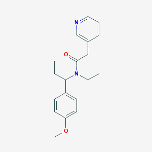 molecular formula C19H24N2O2 B4057783 N-乙基-N-[1-(4-甲氧基苯基)丙基]-2-吡啶-3-基乙酰胺 