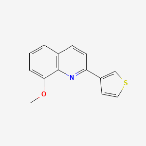 molecular formula C14H11NOS B4057787 8-甲氧基-2-(3-噻吩基)喹啉 