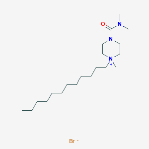 molecular formula C20H42BrN3O B040578 4-(Dimethylcarbamoyl)-1-dodecyl-1-methylpiperazinium bromide CAS No. 111562-07-3
