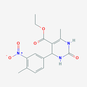 molecular formula C15H17N3O5 B4057817 ethyl 6-methyl-4-(4-methyl-3-nitrophenyl)-2-oxo-1,2,3,4-tetrahydro-5-pyrimidinecarboxylate 