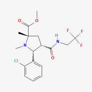 molecular formula C17H20ClF3N2O3 B4057823 methyl (2S*,4S*,5R*)-5-(2-chlorophenyl)-1,2-dimethyl-4-{[(2,2,2-trifluoroethyl)amino]carbonyl}-2-pyrrolidinecarboxylate 