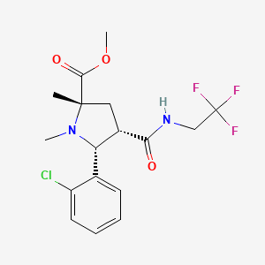 molecular formula C17H20ClF3N2O3 B4057823 甲基 (2S*,4S*,5R*)-5-(2-氯苯基)-1,2-二甲基-4-{[(2,2,2-三氟乙基)氨基]羰基}-2-吡咯烷酮羧酸酯 