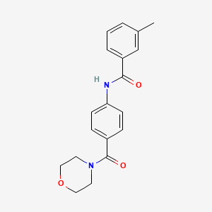 molecular formula C19H20N2O3 B4057873 3-methyl-N-[4-(4-morpholinylcarbonyl)phenyl]benzamide 