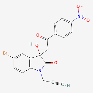 5-bromo-3-hydroxy-3-[2-(4-nitrophenyl)-2-oxoethyl]-1-(2-propyn-1-yl)-1,3-dihydro-2H-indol-2-one